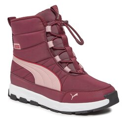 Puma Snehule Puma Evolve Boot Jr 392644 04 Dark Jasper-Future Pink-Astro Red