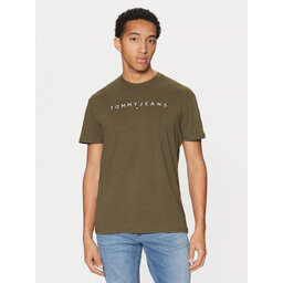 Tommy Jeans Tommy Jeans Camiseta Linear Logo DM0DM20744 Verde Regular Fit