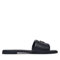 Tommy Hilfiger Pantoletten Tommy Hilfiger Th Logo Hardware Leather Mule FW0FW09292 Dunkelblau