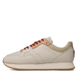 

Снікерcи Calvin Klein Jeans Retro Runner Fluo Contrast YM0YM00619 Eggshell/Travertine/Merlot 0F5, Бежевий