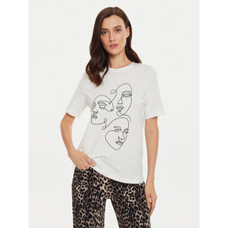 Vila Vila T-Shirt Sybil 14097370 Λευκό Regular Fit