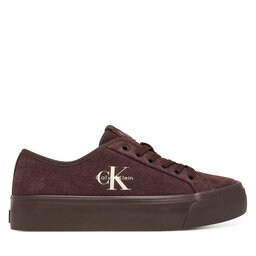 Calvin Klein Sneakers aus Stoff Calvin Klein Vulc Flatf Laceup Suede HW0HW03088 Dunkelrot