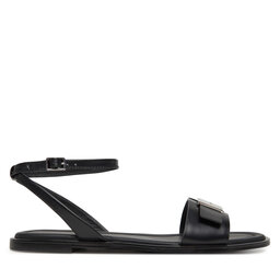 Calvin Klein Σανδάλια Calvin Klein Flat Sandal W/Ck Hw - Lth HW0HW02367 Μαύρο