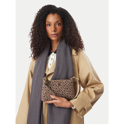 Tommy Hilfiger Handtasche Tommy Hilfiger Th Jacquard Mini Shoulder Bag AW0AW19006 Braun