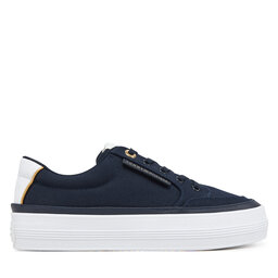Tommy Hilfiger Sneakersy Tommy Hilfiger Essential Vulc Textile Sneaker FW0FW08323 Tmavomodrá