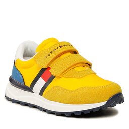 Tommy Hilfiger Sneakersy Tommy Hilfiger Flag Low Cut Velcro Sneaker T1B9-32881-1587 S Yellow/Royal X045