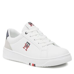Tommy Hilfiger Αθλητικά Tommy Hilfiger Monogram Low Cut Lace-Up Sneaker T3X9-32857-1355 S White 100