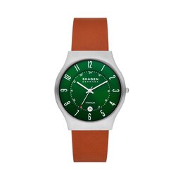 Skagen Zegarek Skagen Sundby SKW6908 Green/Brown