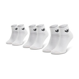 adidas Set di 3 paia di calzini lunghi unisex adidas Mid-Cut Crew FT8529 White