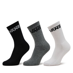 Vans Zestaw 3 par wysokich skarpet damskich Vans Classic Crew Boys VN000XNQIZH Black Assort
