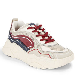 Tommy Jeans Sportcipő Tommy Jeans Tjw Chunky Runner Monocolor Lc EN0EN02263 Rouge/Twilight Navy/Bleached Stone XJS