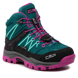 CMP Botas de trekking CMP Kids Rigel Mid Trekking Shoes Wp 3Q12944 Lake/Pink Fluo 26EL