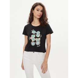 Liu Jo Liu Jo Camiseta MA4393 J5003 Negro Regular Fit