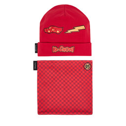 Cars Set: gorro y bufanda de tubo Cars CEO-ACCCS-AW25-304DPC Rojo