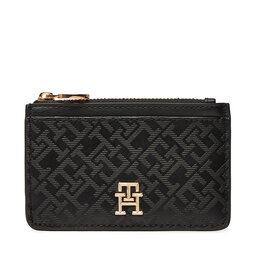 Tommy Hilfiger Custodie per carte di credito Tommy Hilfiger Th Distinct Long Cc Holder Mono AW0AW17401 Nero