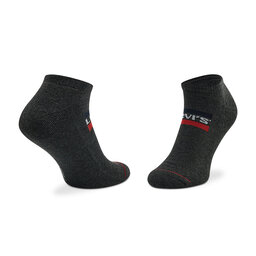 

Набір 2 пар низьких шкарпеток unisex Levi's® 701219507 Mid Grey/Black, Чорний