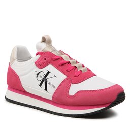 Calvin Klein Jeans Sneakers Calvin Klein Jeans Runner Sock Laceup Ny YW0YW00840 White/Raspberry Sorbet 01W
