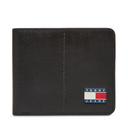 Tommy Jeans Nagyméretű férfi pénztárca Tommy Jeans Tjm Heritage Leather Cc Wallet AM0AM13409 Fekete