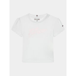 Tommy Hilfiger Tommy Hilfiger T-Shirt Hilfiger Script Tee S/S KG0KG07714 Weiß Regular Fit