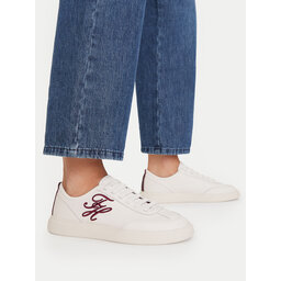 Tommy Hilfiger Sneakers Tommy Hilfiger Th Icon Court Script Premium FW0FW09604 Creme
