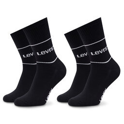 Levi's® 2 pár hosszú szárú unisex zokni Levi's® 701210567 Black