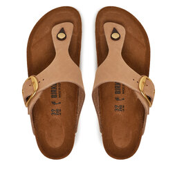 Birkenstock Zehentrenner Birkenstock Gizeh Big Buckle LENB 1024007 Beige