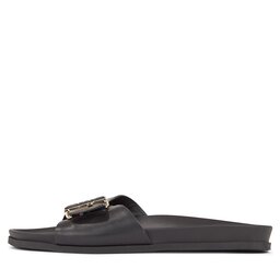 

Шльопанці Tommy Hilfiger Th Hardware Leather Flat Sandal FW0FW07940 Black BDS, Чорний