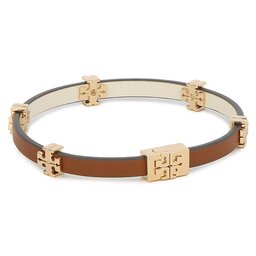 Tory Burch Armband Tory Burch Eleanor Leather Bracelet 147235 Tory Gold / Cuoio 200