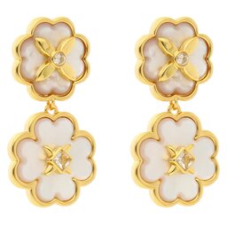 Kate Spade Naušnice Kate Spade Drop Ear KD306 Cream/Gold 100