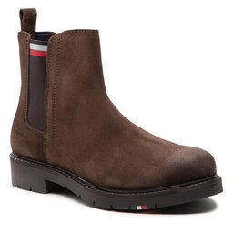Tommy Hilfiger Boots Tommy Hilfiger Rwb Hilfiger Suede Chelsea FM0FM04202 Cocoa GT6
