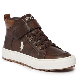 Polo Ralph Lauren Šnurovacia obuv Polo Ralph Lauren Jaxson Ps RF104243 Chocolate/Cream