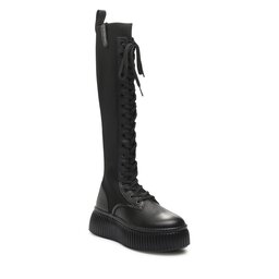 KARL LAGERFELD Sneakersy KARL LAGERFELD KL42381 Black Knit Textile / Mono
