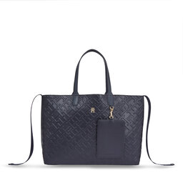 Tommy Hilfiger Borsetta Tommy Hilfiger Iconic Tommy Tote Mono AW0AW15572 Space Blue DW6