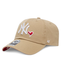 47 Brand Czapka z daszkiem 47 Brand MLB New York Yankees Icon '47 CLEAN UP B-ICONC17GWS Khaki