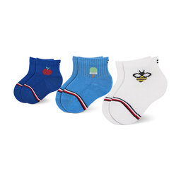 Tommy Hilfiger Set de 3 perechi de șosete lungi pentru copii Tommy Hilfiger 100002325 Blue Combo 002