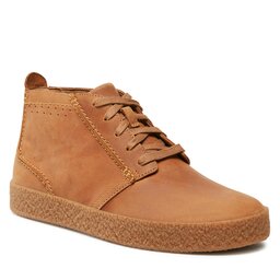 Clarks Schnürschuhe Clarks Streethill Mid 261745367 Dark Tan Lea