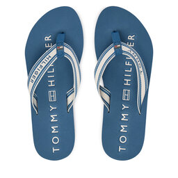 Tommy Hilfiger Zehentrenner Tommy Hilfiger Th Webbing Summer Sandal FW0FW09193 Blau