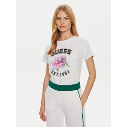 Guess Guess T-Shirt Peony V4YI15 J1314 Λευκό Regular Fit