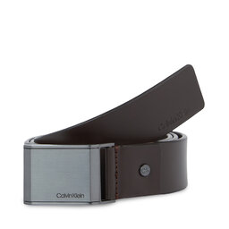 Calvin Klein Cinturón para hombre Calvin Klein Adj Beveled Plaque K50K510950 Dark Brown GE7