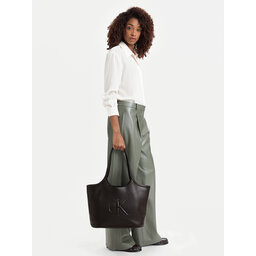 Calvin Klein Handtasche Calvin Klein Bold Ck Shopper LV04F3562G Dunkelbraun