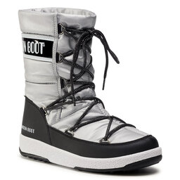 Moon Boot Sniego batai Moon Boot Jr G. Quilted Wp 34051400006 D Silver/Black
