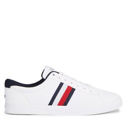 Tommy Hilfiger Πάνινα παπούτσια Tommy Hilfiger Iconic Vulc Stripes Mesh FM0FM05072 Λευκό