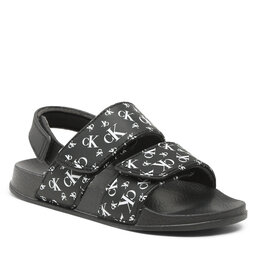 Calvin Klein Jeans Sandalias Calvin Klein Jeans Logo All Over Velcro Sandal V1B2-80626-1172 S Black 999