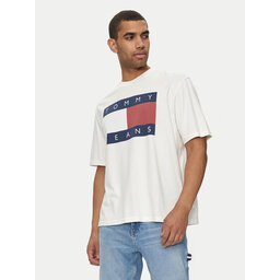 Tommy Jeans Tommy Jeans Camiseta Big Flag DM0DM18547 Blanco Oversize