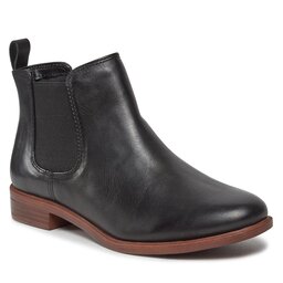 Clarks Kotníková obuv s elastickým prvkem Clarks Taylor Shine 261119654 Black Leather