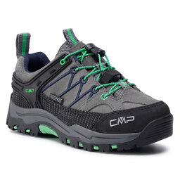 CMP Παπούτσια πεζοπορίας CMP Kids Rigel Low Trekking Shoes Wp 3Q13244 Graffite/Verde Fluo 29UF