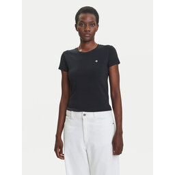 Converse Converse T-Shirt 10027252-A02 Μαύρο Slim Fit