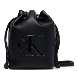Calvin Klein Handtasche Calvin Klein Bold Ck Mini Bucket Crossbody LV04F3870G Schwarz