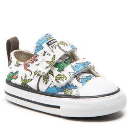Converse Sneakers aus Stoff Converse Ctas 2V Ox A02455C White/Engine Smoke/Green