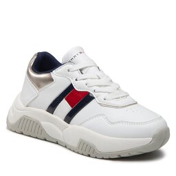 Tommy Hilfiger Αθλητικά Tommy Hilfiger Low Cut Lace-Up Sneaker T3A9-32355-1438 M White/Silver